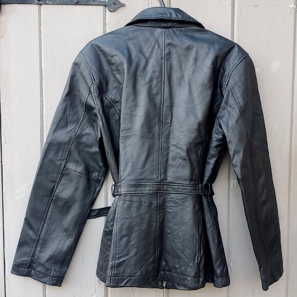 Vintage 80's Jacqueline Ferrar Leather Jacket, Women's M, Black - Picture 7 of 11